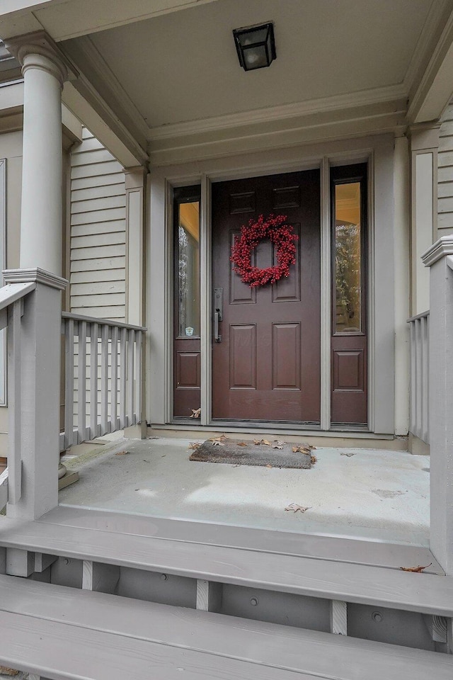 296 Walhalla Rd, Columbus, OH 43202 - view of exterior entry featuring a porch