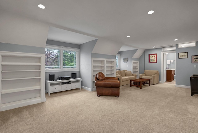 296 Walhalla Rd, Columbus, OH 43202 - living area with carpet, recessed lighting, and built in features