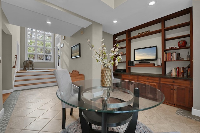 296 Walhalla Rd, Columbus, OH 43202 - dining area featuring light tile patterned flooring and recessed lighting