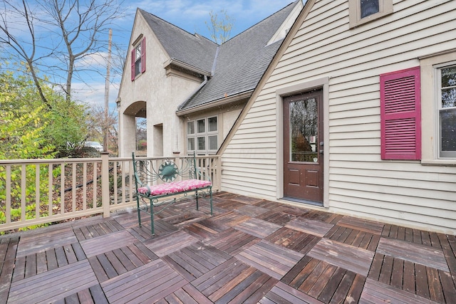 view of wooden deck