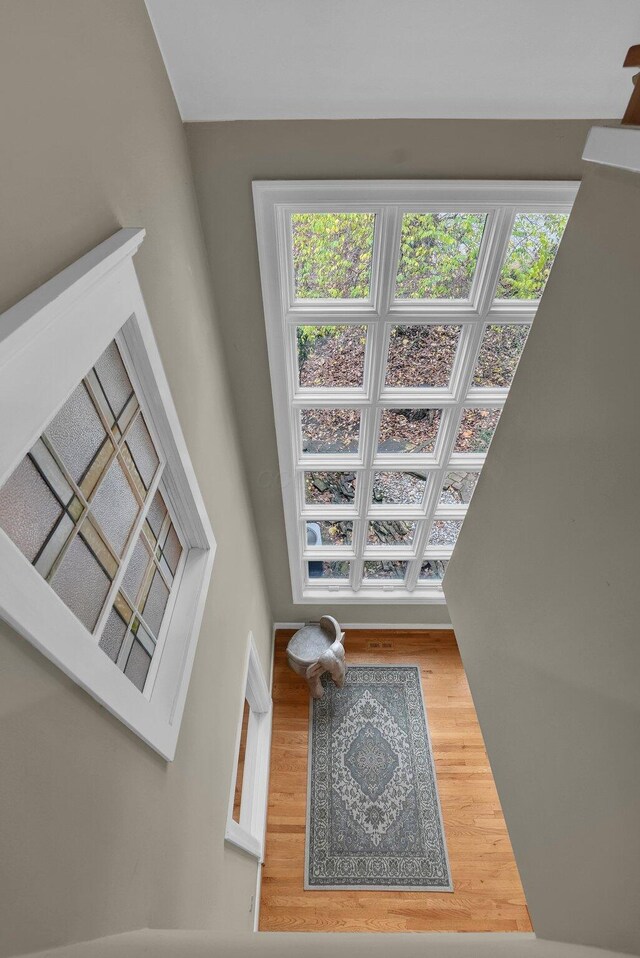 living room featuring wood-type flooring