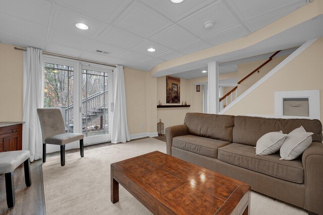 view of carpeted living room