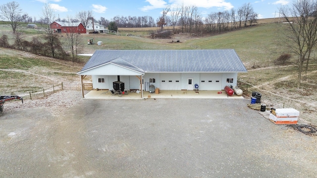 exterior space featuring a rural view