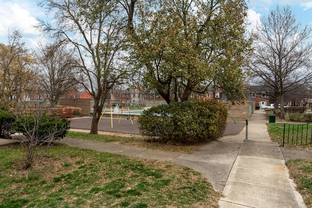 surrounding community with a playground