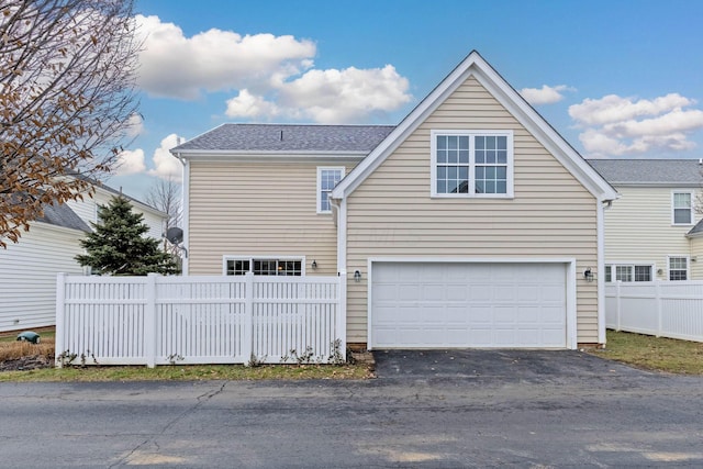 exterior space featuring a garage