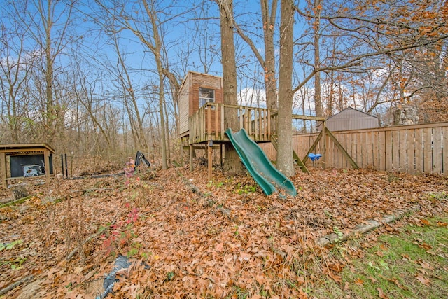 view of jungle gym