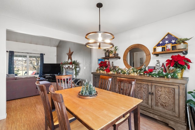 dining room featuring light hardwood / wood-style flooring