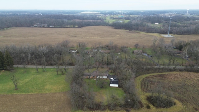 drone / aerial view featuring a rural view