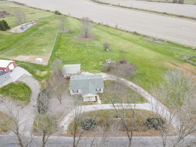 drone / aerial view featuring a rural view