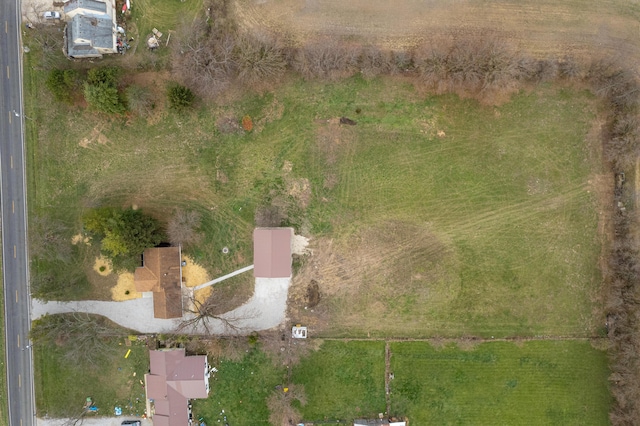 aerial view with a rural view