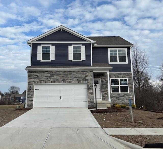 view of front of house featuring a garage