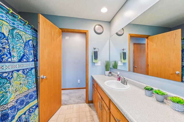 bathroom with vanity