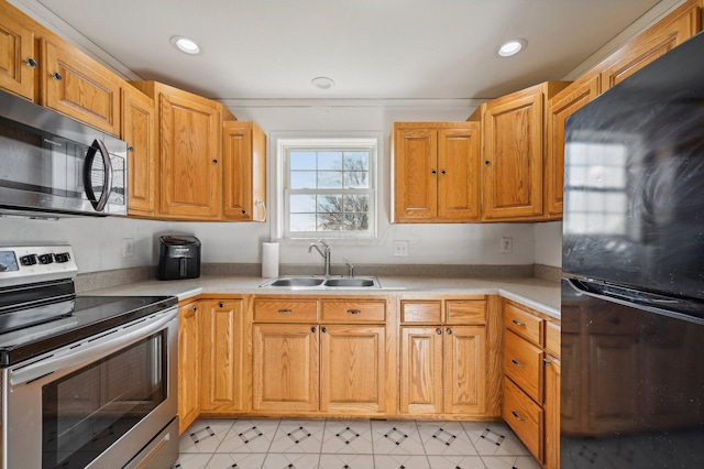 kitchen featuring sink and appliances with stainless steel finishes