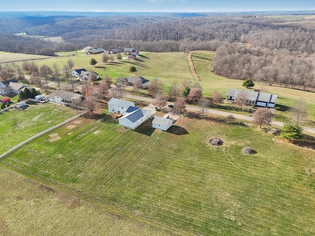 bird's eye view featuring a rural view