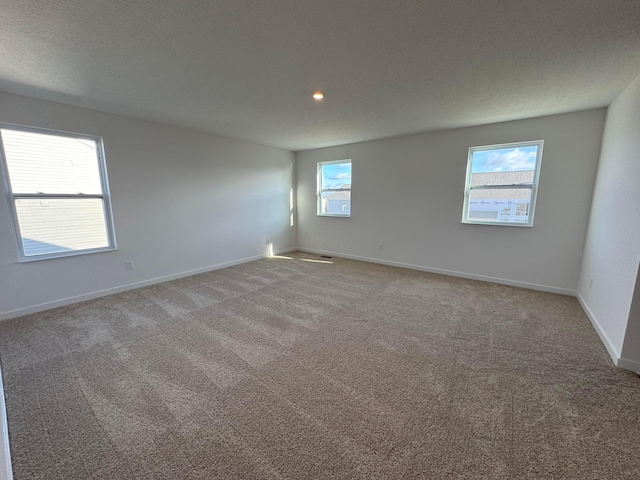 carpeted spare room featuring a healthy amount of sunlight