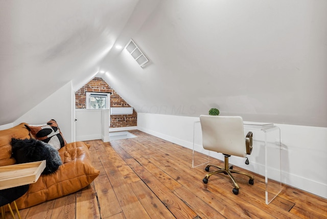 1030 Jaeger St, Columbus, OH 43206 - office featuring hardwood / wood-style flooring and lofted ceiling