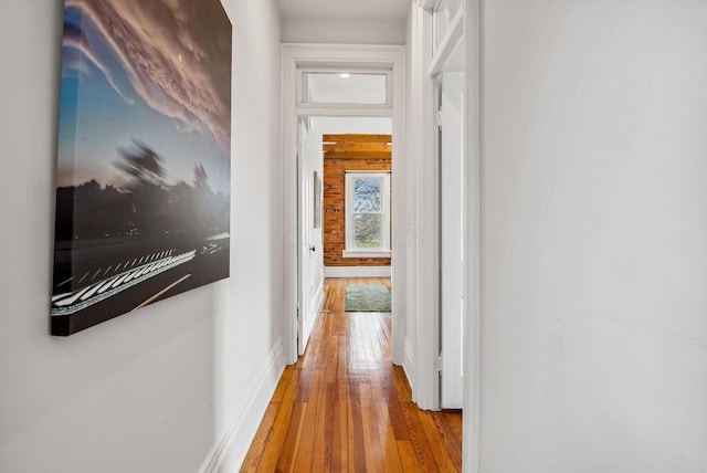1030 Jaeger St, Columbus, OH 43206 - corridor with hardwood / wood-style floors and baseboards