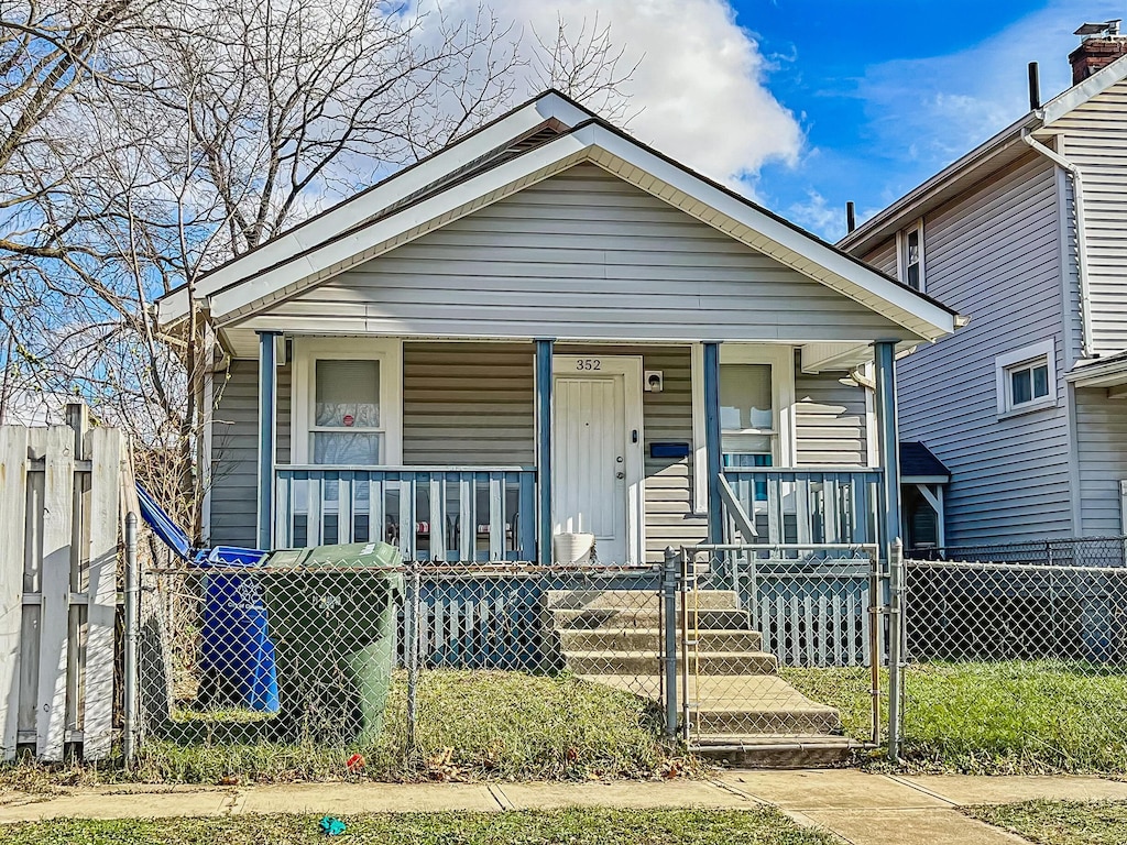 bungalow with a porch