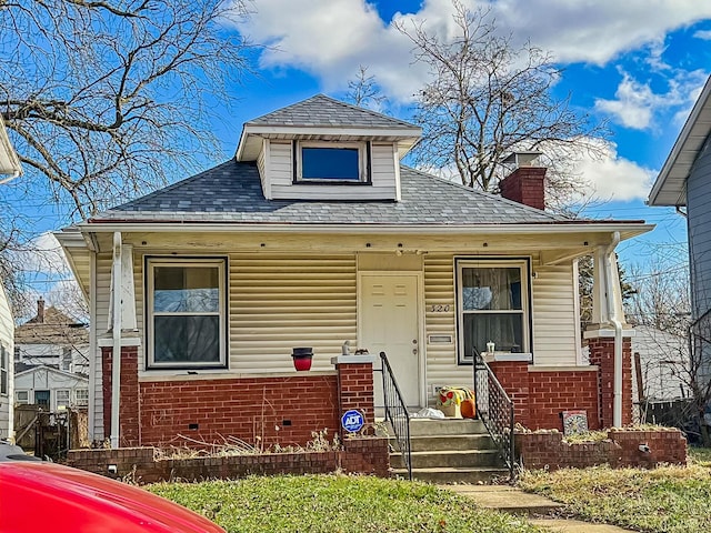 bungalow-style home featuring a porch