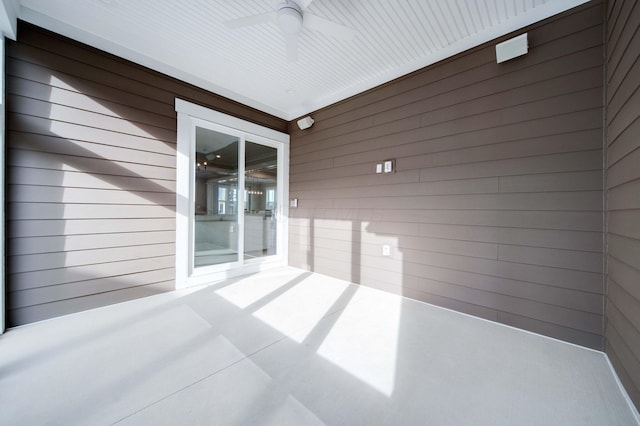 view of patio / terrace with ceiling fan