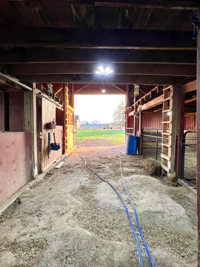 view of horse barn