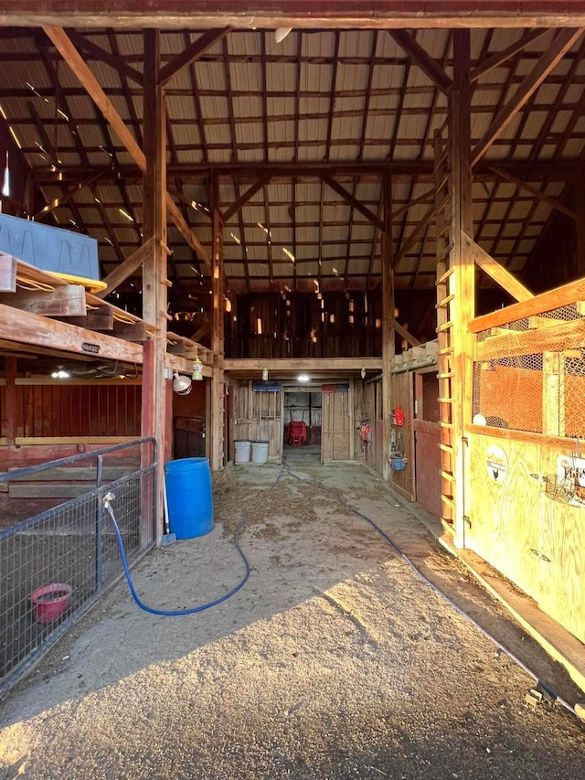 view of horse barn