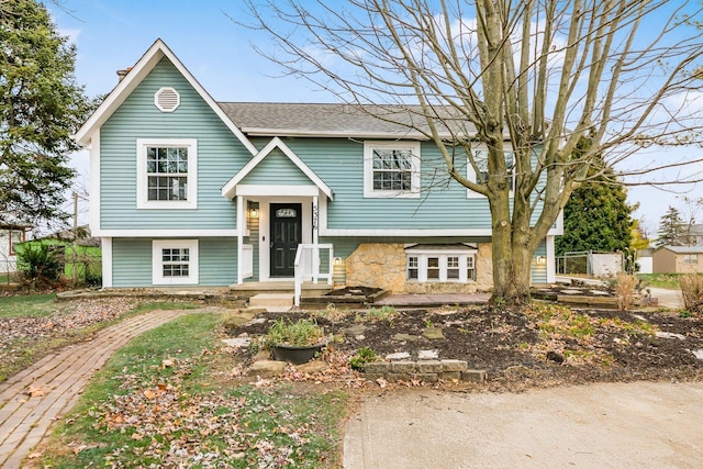 view of split foyer home