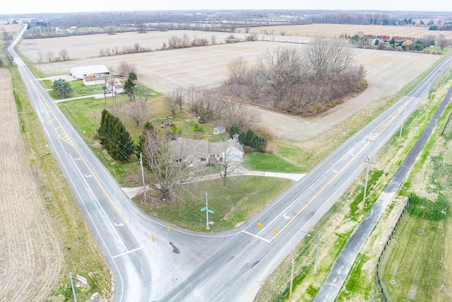 drone / aerial view featuring a rural view