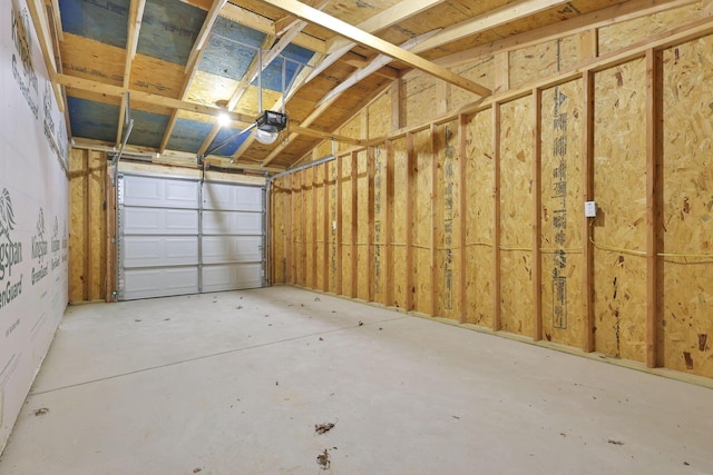 garage featuring a garage door opener