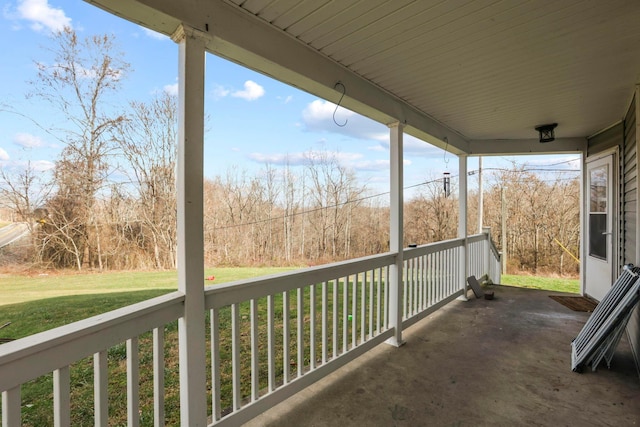 balcony with covered porch