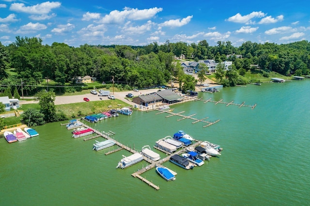 12077 9th Ave, Millersport, OH 43046 - birds eye view of property featuring a water view and a forest view