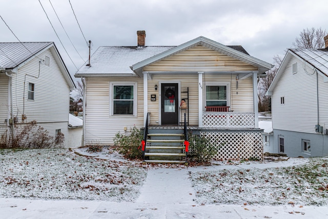 bungalow-style house with covered porch