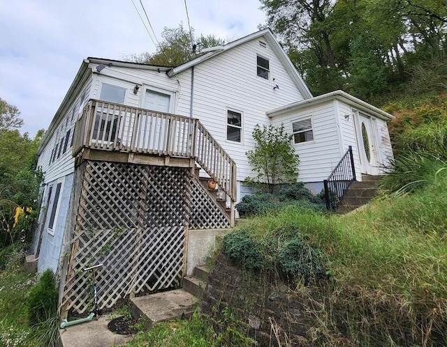 view of rear view of property