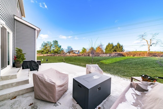 view of patio with area for grilling