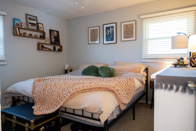 view of carpeted bedroom