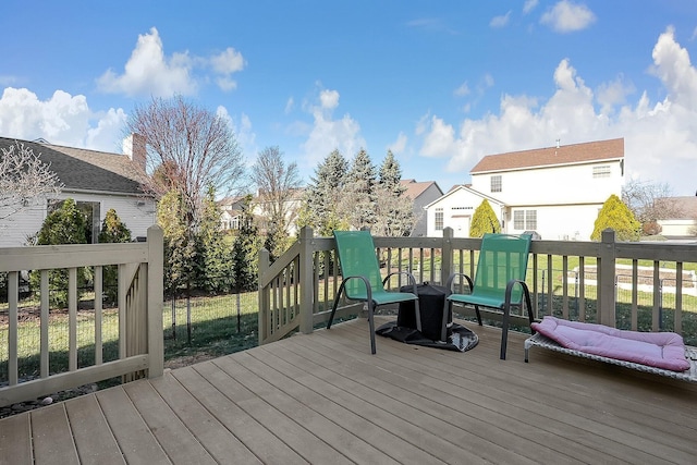 6184 Pirthshire St, Dublin, OH 43016 - wooden deck featuring a residential view