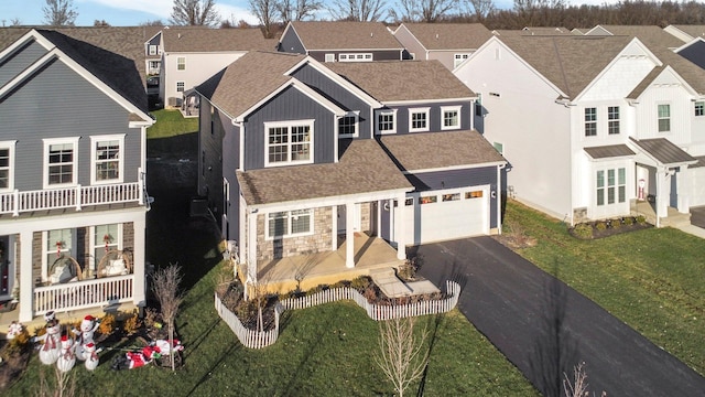 view of front facade with a garage