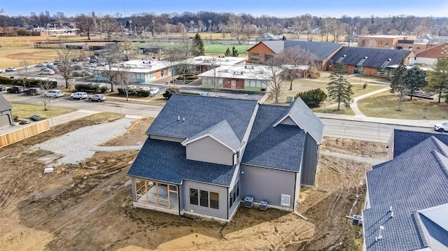 aerial view featuring a residential view