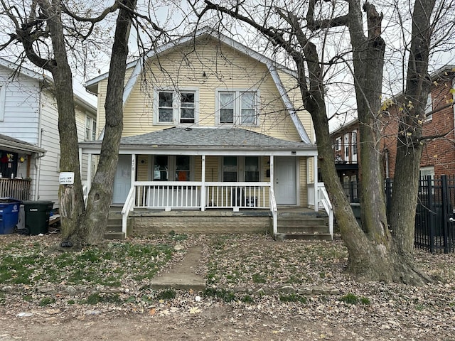 view of front of house with covered porch