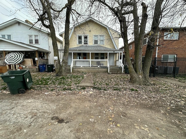 view of front of house with covered porch