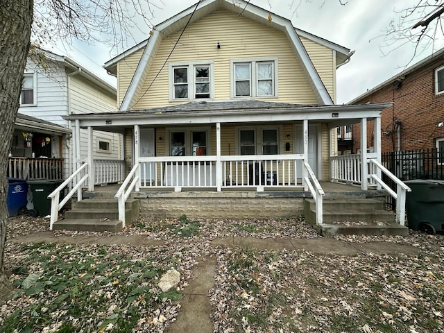 view of front of house featuring covered porch