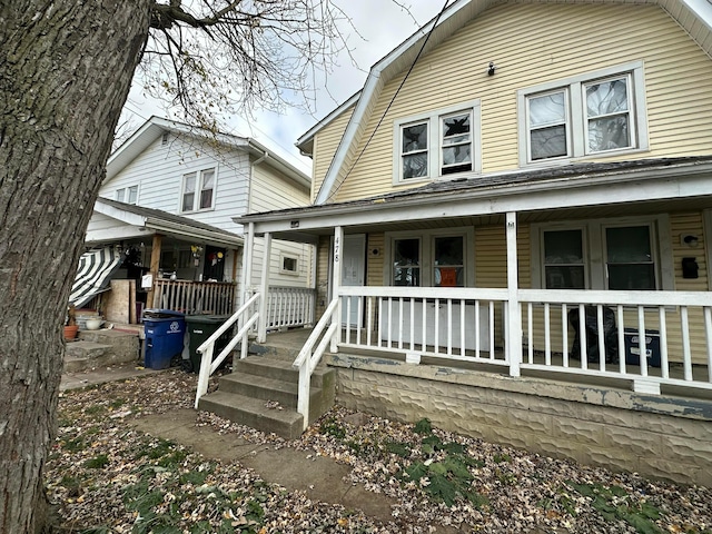 view of front facade with covered porch