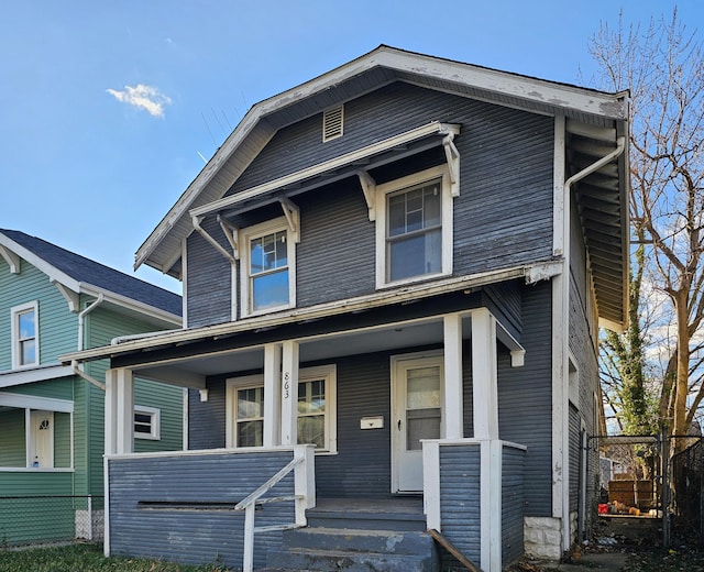 view of front of home featuring a porch