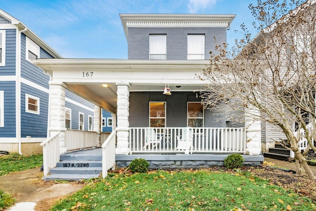 view of front of house with covered porch