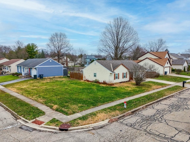 view of front of house with a front yard