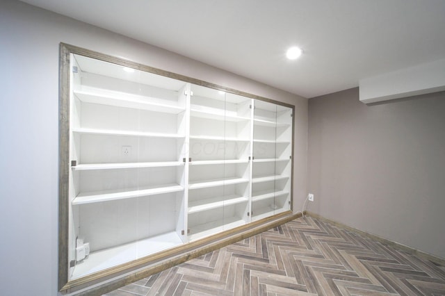 interior space with recessed lighting