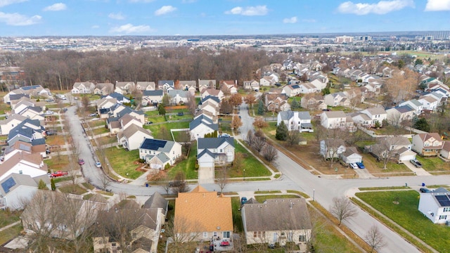 bird's eye view featuring a residential view