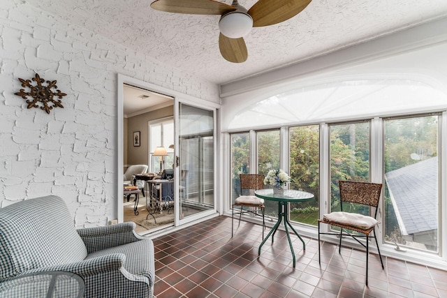 82 Bishop Sq, Columbus, OH 43209 - sunroom / solarium with tile patterned floors and a textured ceiling