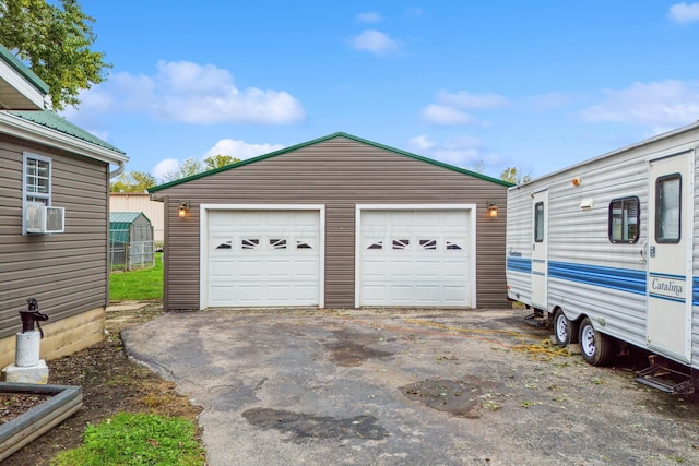 garage featuring cooling unit