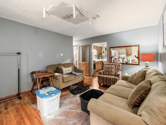 living room featuring hardwood / wood-style floors